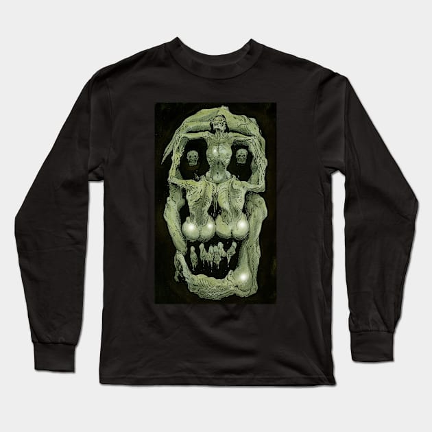 Zombie Art : Dali Death Head Long Sleeve T-Shirt by rsacchetto